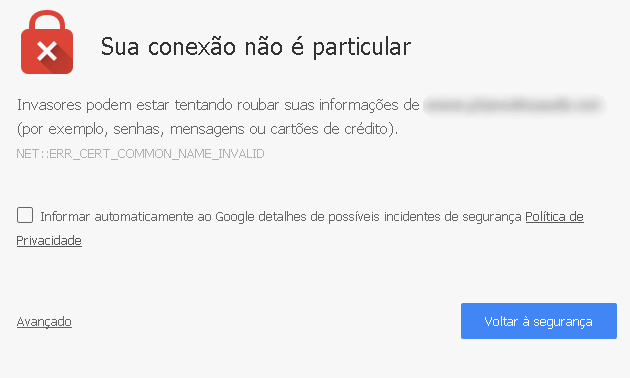 Conexão não particular