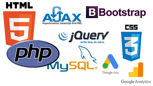 HTML 5, PHP, Ajax, jQuery, Bootstrap, MySql, CSS3