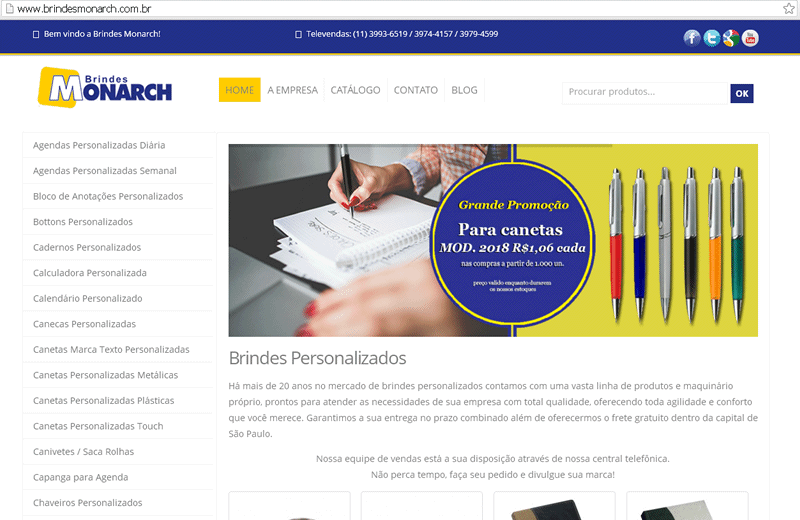 Brindes Monarch - Brindes Personalizados