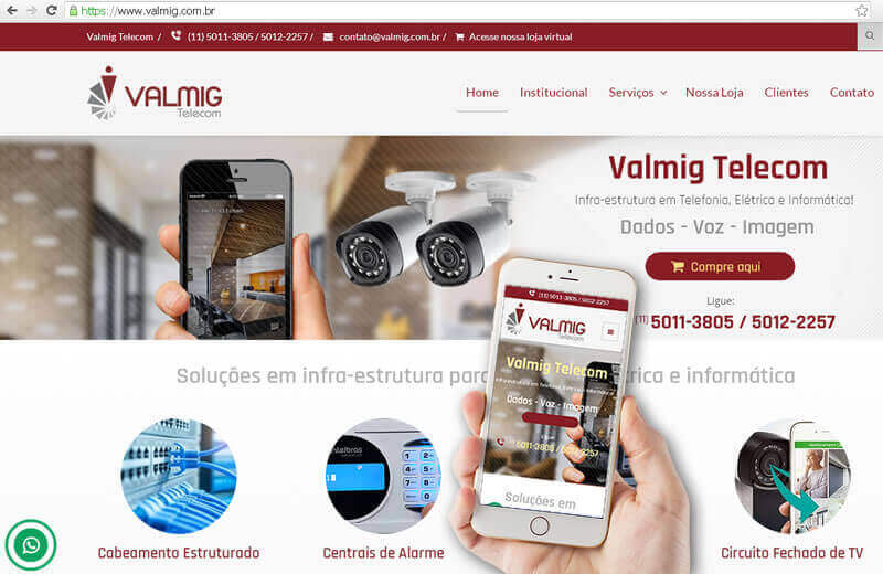 Valmig Telecom - Interfonia, Elétrica e Centrais de Alarme